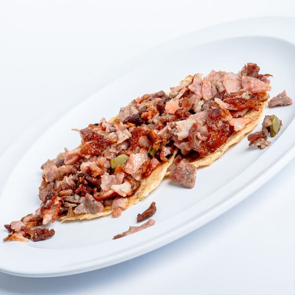 TACOS DE COSTILLA C/TOCINO (2) 130grs