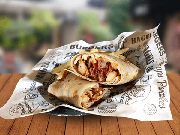 Wrap pollo tocino