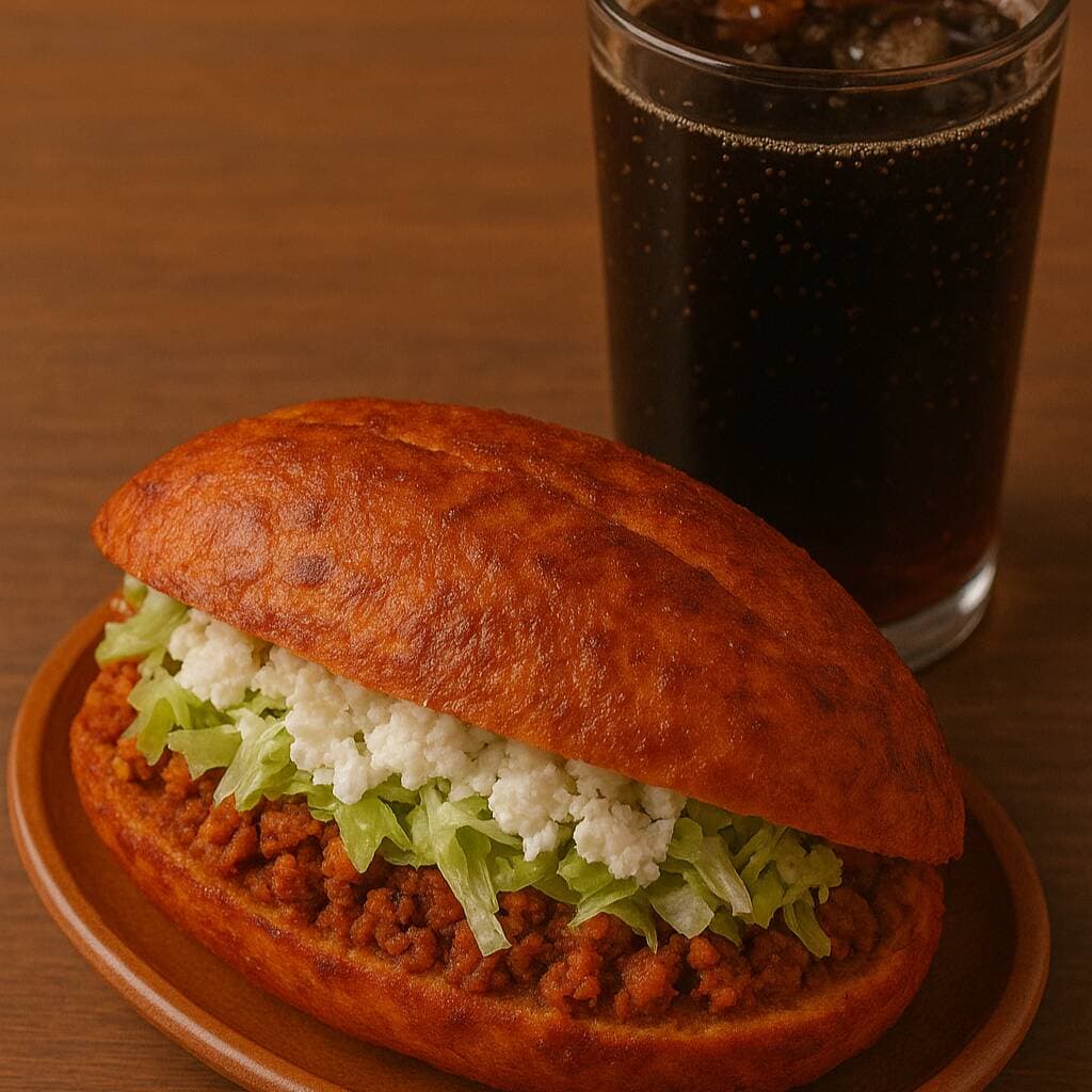 Combo Pambazo Individual + Refresco