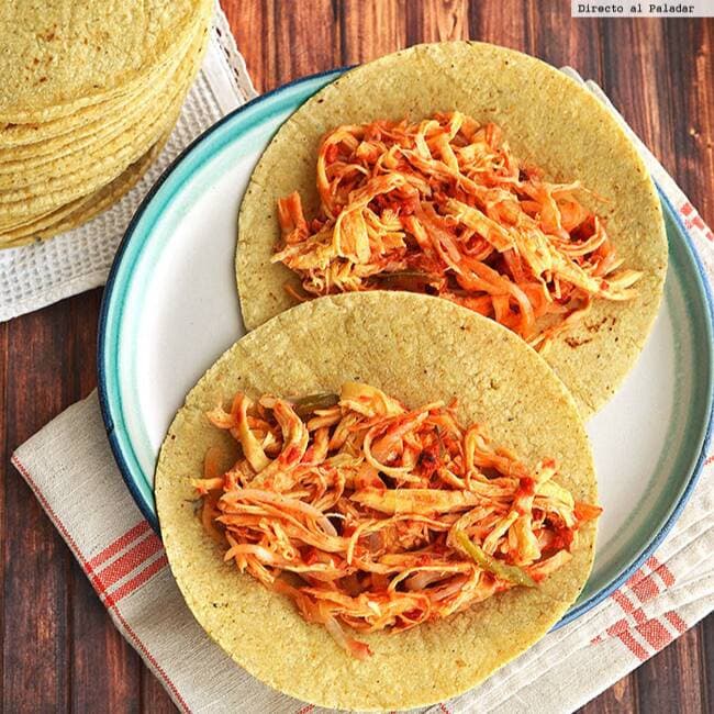 Taco de Maíz Deshebrada de Puerco