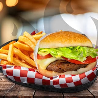 Prima Burger con Queso + Papas chicas gratis