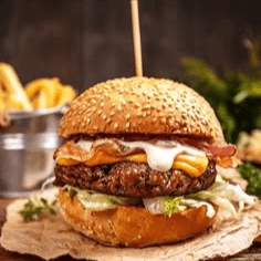 Combo Hamburguesa Queso Crema de Pollo