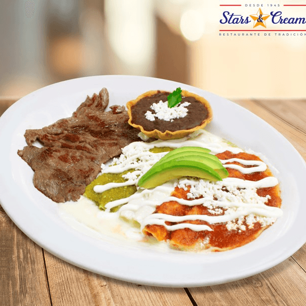 Cecina Huasteca con 6 Enchiladas