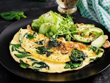 Omelette con Espinaca