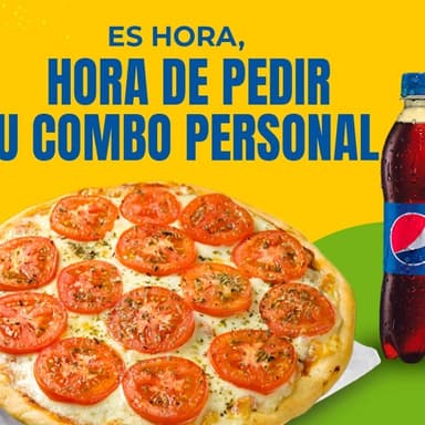 1 pizza personal +gaseosa 400 ml (1 ingrediente)