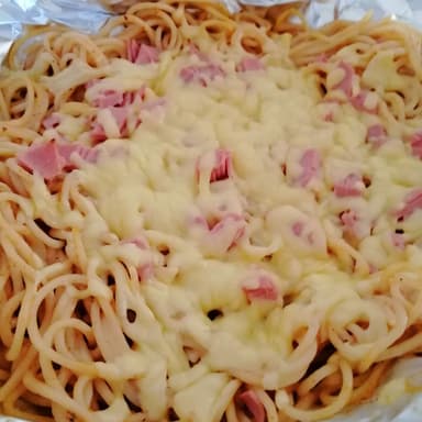 ESPAGUETI AL HORNO CON CREMA