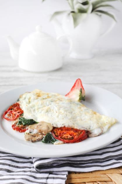 Desayuno omelette claras de huevo