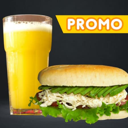PROMO Sandwich premium + jugo de piña 16oz