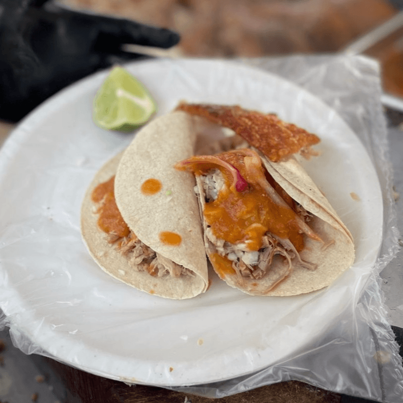 4 Tacos De Puerco Al Horno