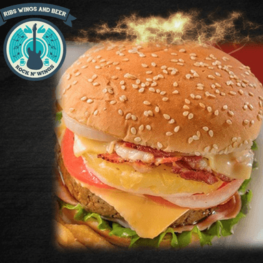 Hawaiana Doble Carne con Papas 🍔🍟