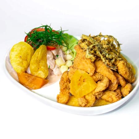 Duo Ceviche pesca del día + Chicharron