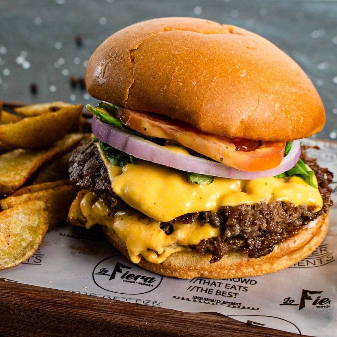 Double Cheeseburger + Papas