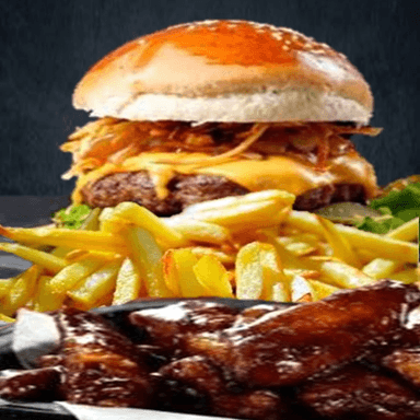 Combo Hamburguesa + Alitas + Papas Fritas