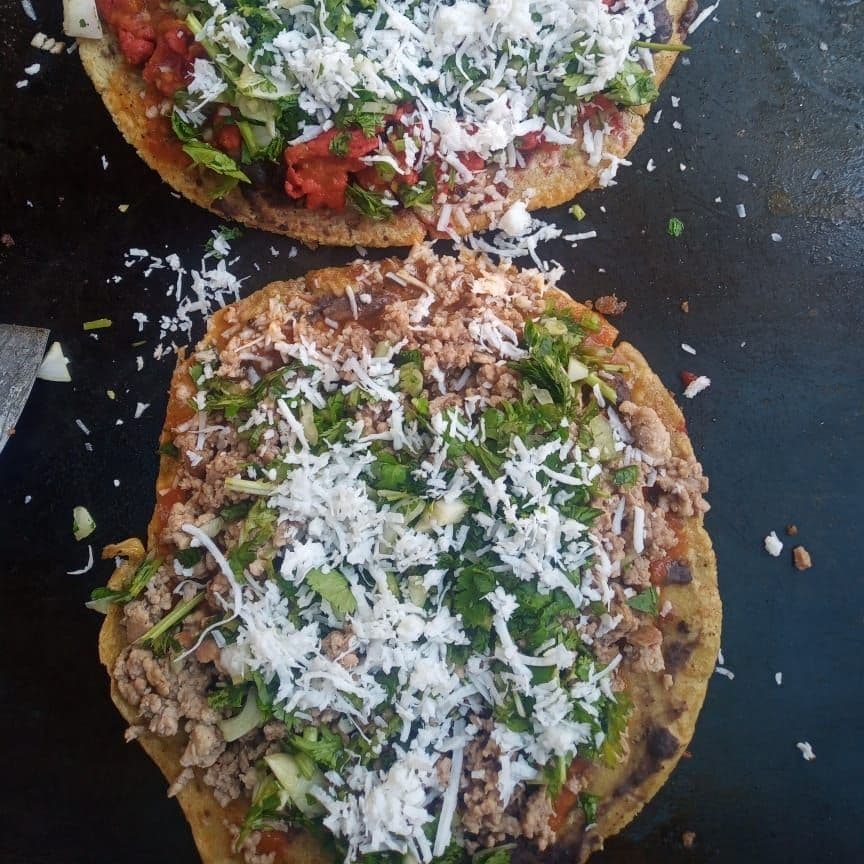 Huarache de Huevo Estrellado
