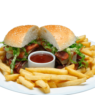 Hamburguesa Hawaina Con Papas
