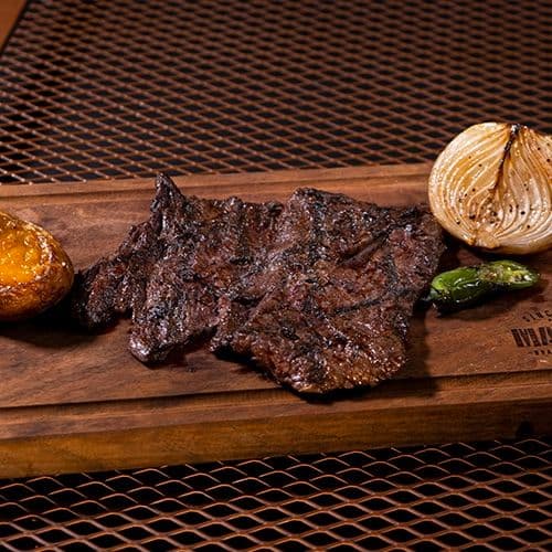 Arrachera con papa al horno (300 gr)