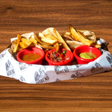 Tacos de Arrachera 3Pzas, con Papas.