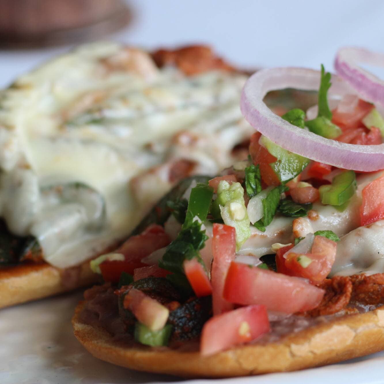 Molletes de Vegetarianos