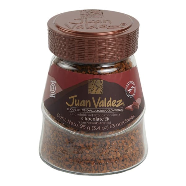 JUAN VALDEZ CAFÉ SOLUBLE LIOFILIZADO SABOR CHOCOLATE 95 G
