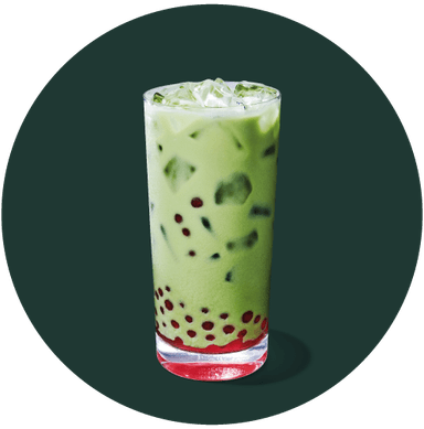 Matcha Latte Helado Perlas de frambuesa