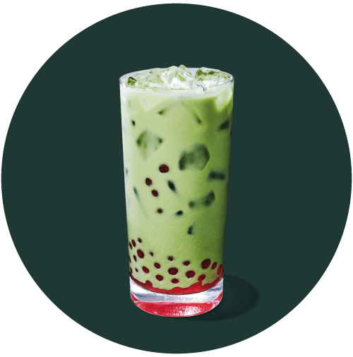 Matcha Latte Helado Perlas de frambuesa