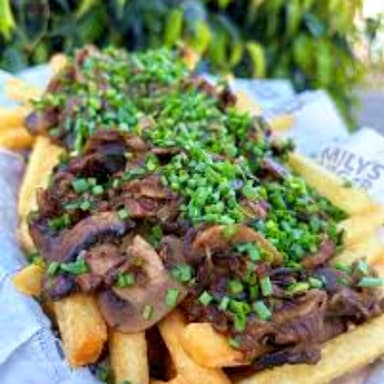 Dungeon Fries Con Champiñones
