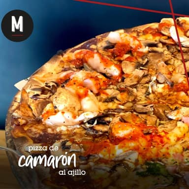 Pizza Camarones al Ajillo