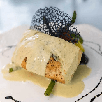 SALMONE CON CREMA AI PISTACCHI
