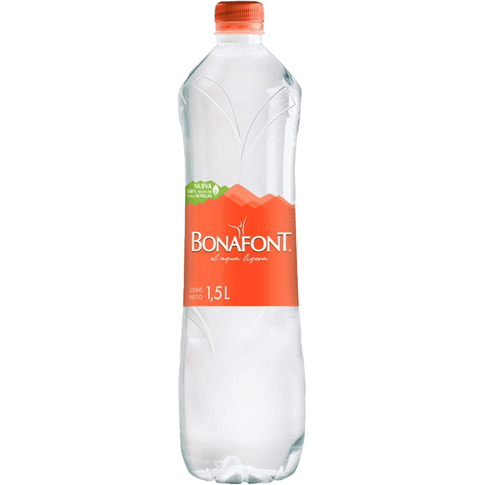 Agua natural Bonafont 1.5 lt botella