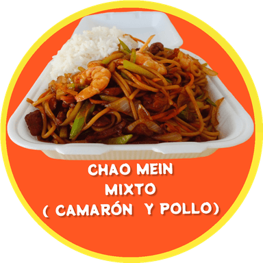 COMBO PEPSI CHAO MEIN MIXTO(POLLO,CAMARÓN)