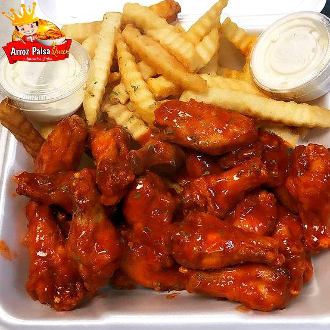 Combo 8 Alitas Broaster + Papas Francesas