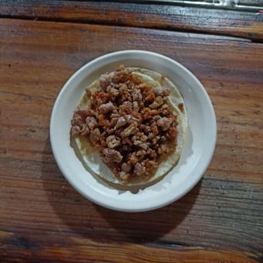 Taco Bistec con Longaniza c/queso