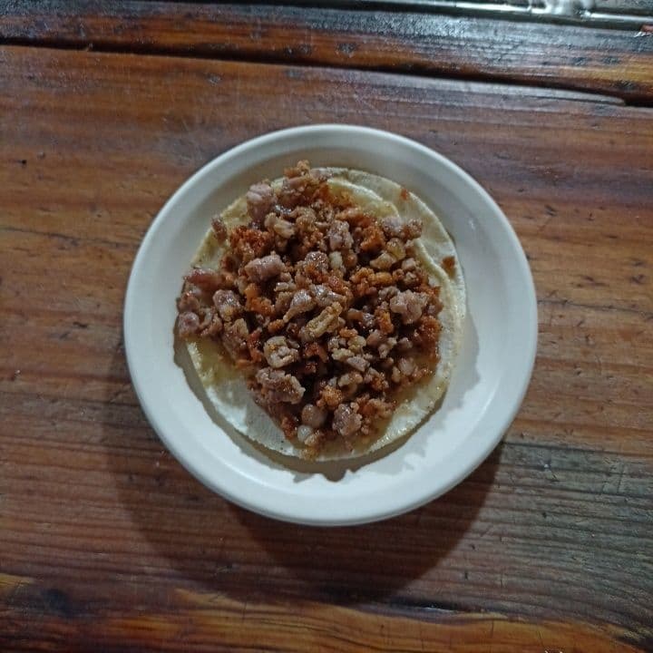 Taco Bistec con Longaniza c/queso