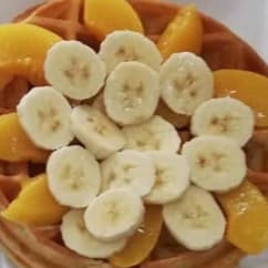 Waffle Durazno