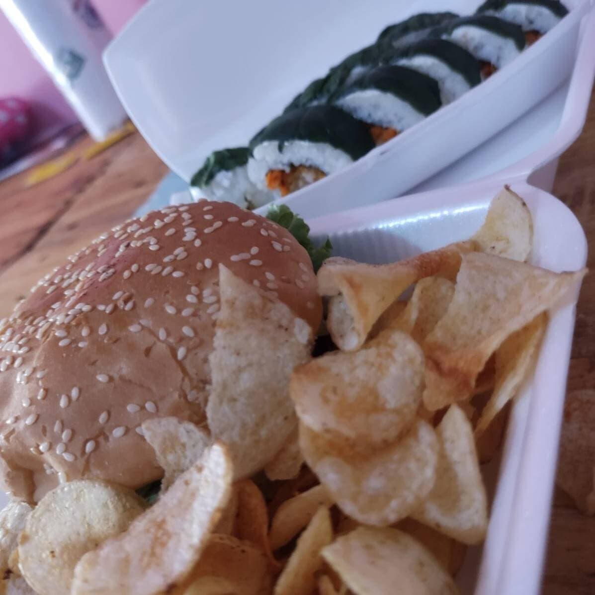 hamburguesa + rollo
