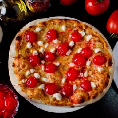 Pizza de Philadelphia y Cereza Roja
