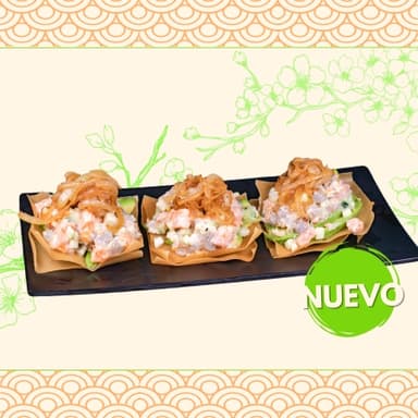 Tostadas Ebi-Sake