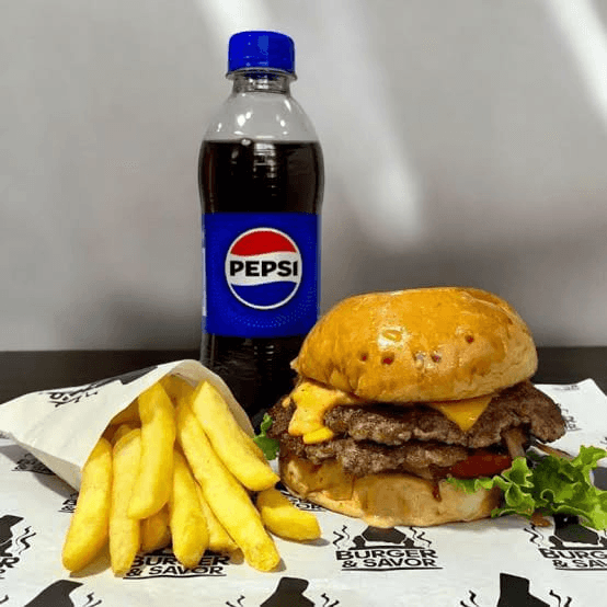 Burger + Papas + Coca Cola