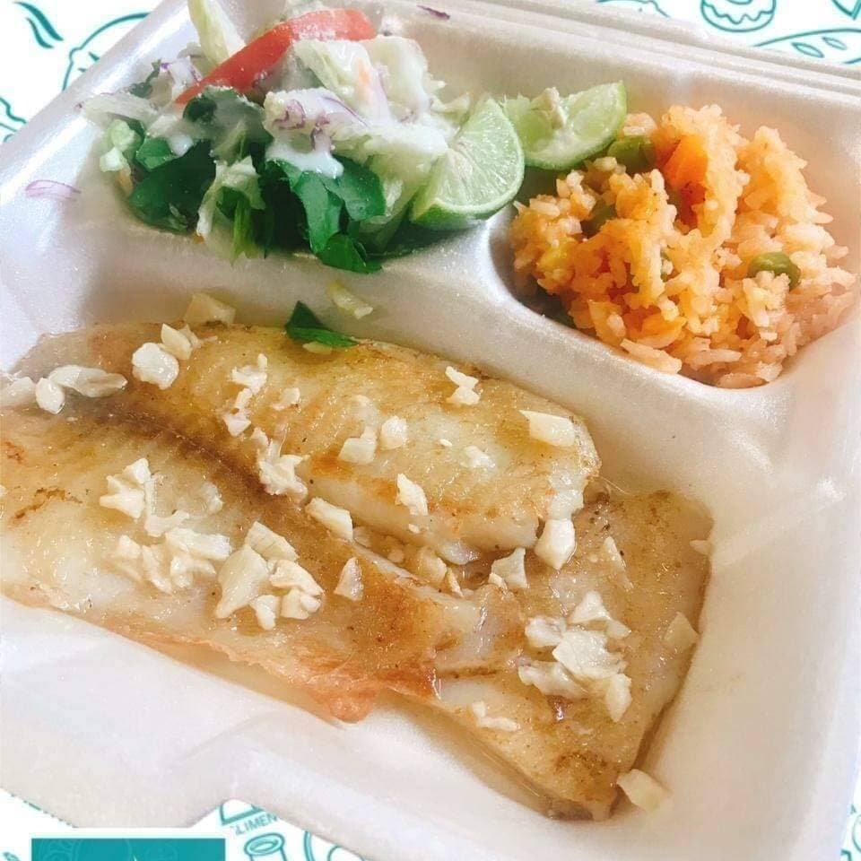 Pescado al mojo de ajo