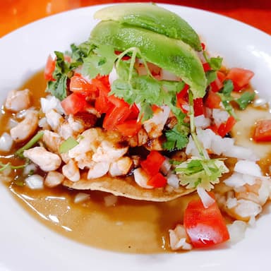 TOSTADA DE CEVICHE DE CAMARON