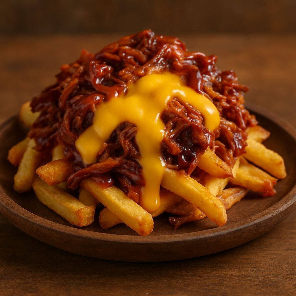 Papas Fritas con Cerdo BBQ