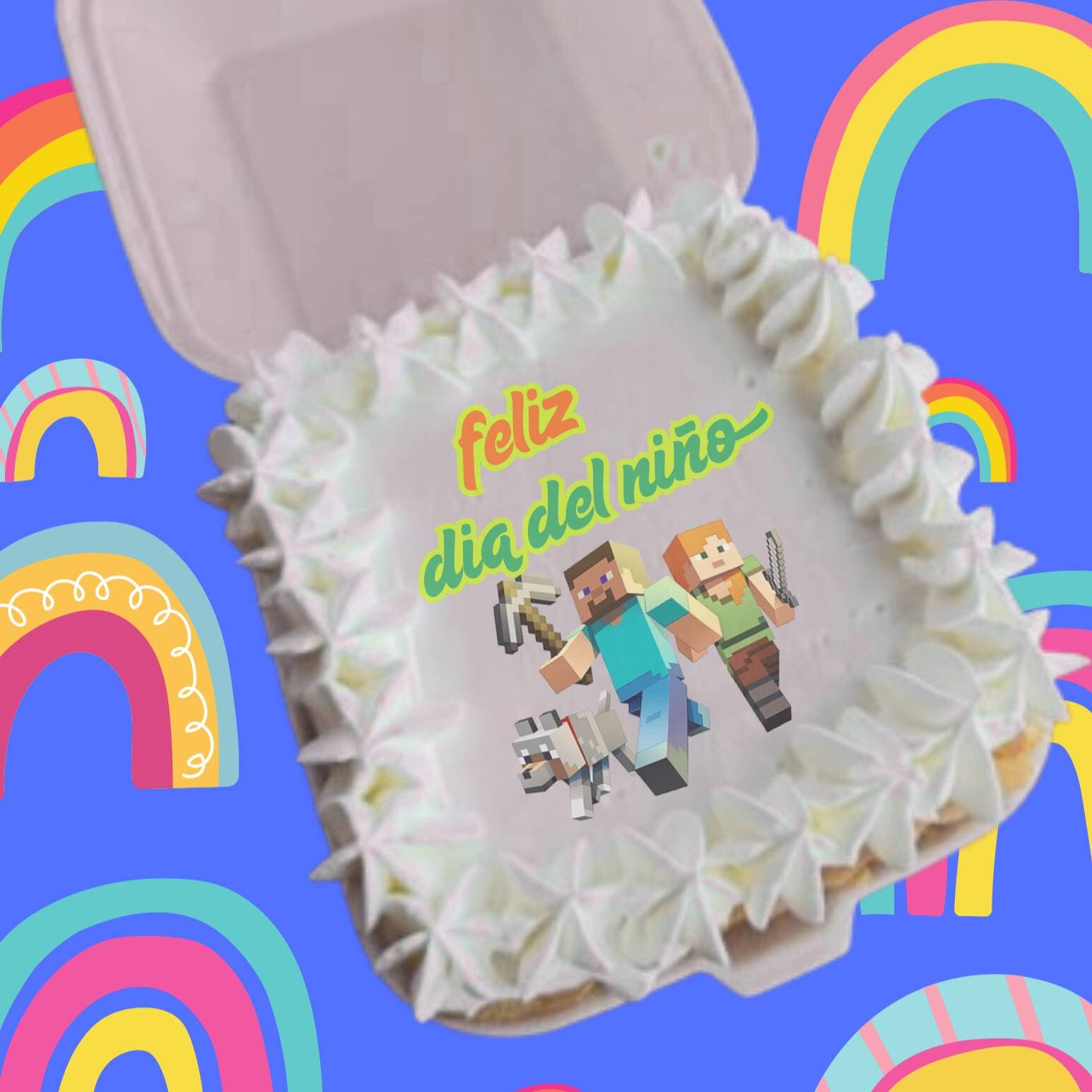 Mini Pastel Especial dia del Niño Minecraft