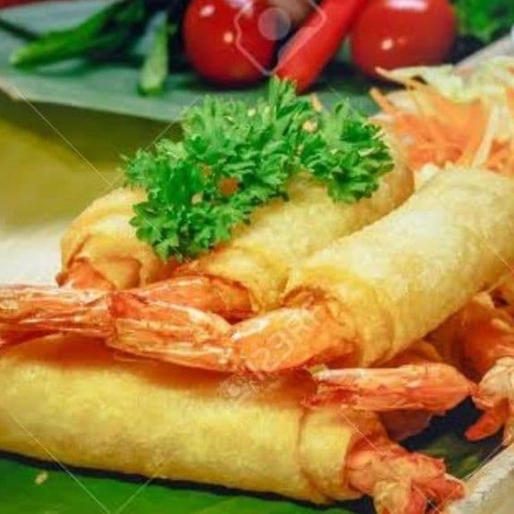Rollo de Queso con Camarón