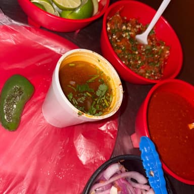 3 Tacos de Birria + Orden de Birria 12 OZ
