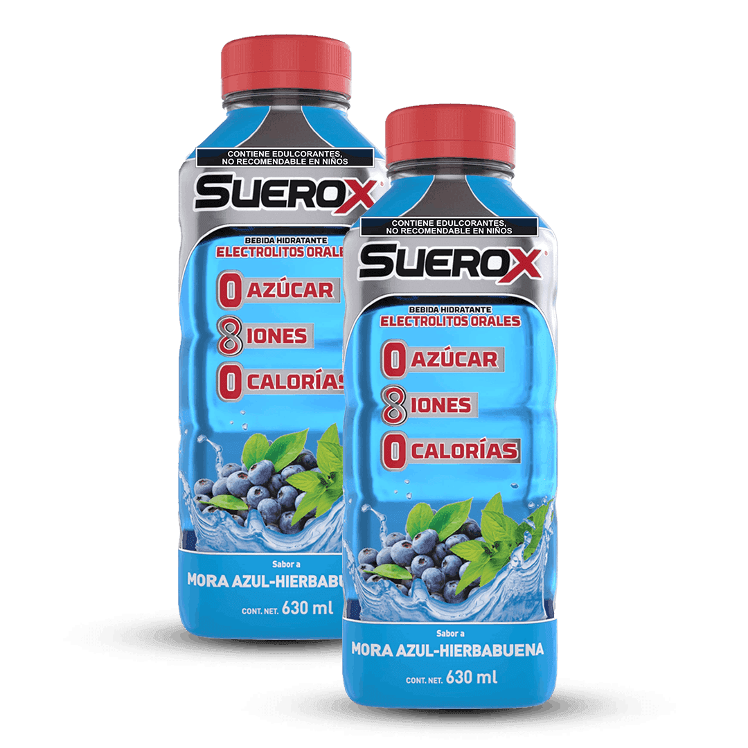 2 Suerox Mora Azul con Hierbabuena 630ml