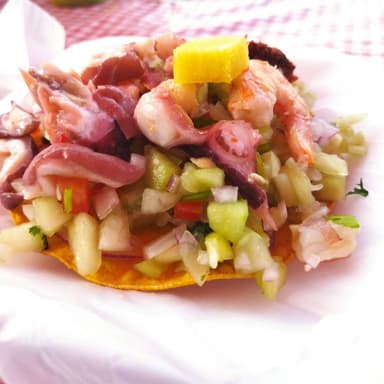 Tostadas de Ceviche de Camarón ( 3 Pzas)