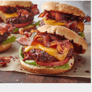HAMBURGUESA CON TOCINO