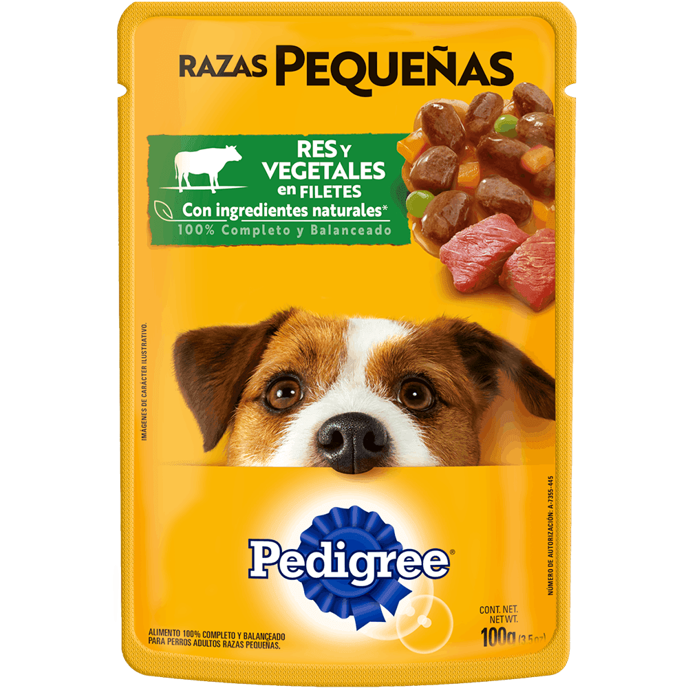 PEDIGREE Raza Peq Res y Vegetales 100gr
