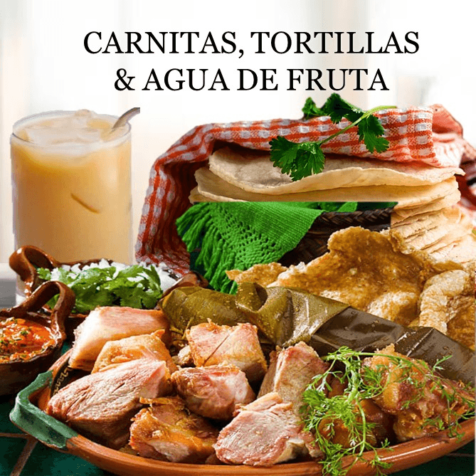 Combo Kilo de Carnitas + Tortillas + Agua de Fruta