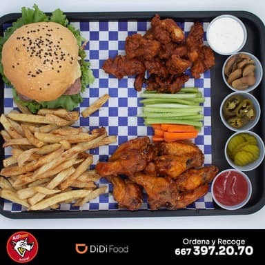 Charola Mad Combo Burger